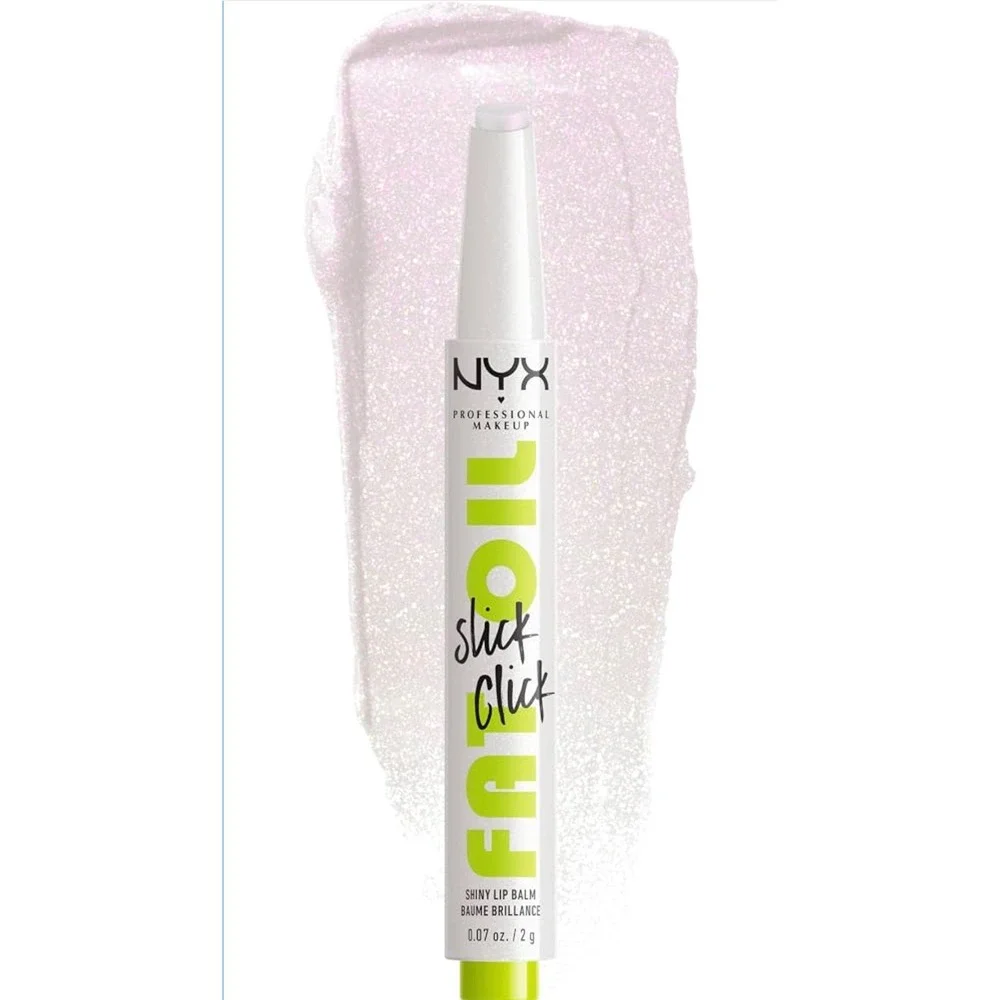 NYX Fat Oil Slick Click Shiny Lip Balm 01 Main Character Pink Shimmer New